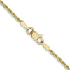 14K 1.5mm Diamond-Cut Rope Chain Anklet