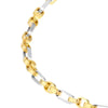 Two-Tone Figaro Square Rolo Chain Bracelet