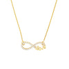 Plated Sterling Silver CZ Infinity Love Necklace