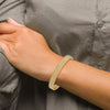 14K w/Rhodium Polished Mesh Stretch Bracelet