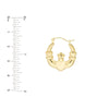 Polished Claddagh Hoop Earrings