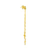 Polished Double Strand Dangle Cross Earrings