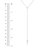 CZ Bezel and Spear Lariat Necklace