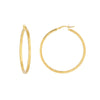 2 X 40mm Square Full D/C Hoop Earrings
