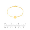 Kid's Paper Clip Chain Bracelet with Disc