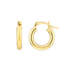 3mm x 15mm Polished Hoop Earrings