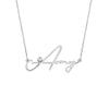 Signature Diamond Bezel Nameplate Necklace