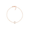 Sideways Mini CZ Heart Adjustable Bracelet