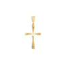 CZ Center Polished Cross Pendant