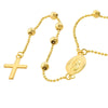 Virgin Mary with Cross Beaded Y-Necklace