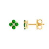 2.5mm Tsavorite Flower Stud Earrings
