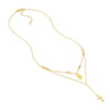 Virgin Mary and Cross Duo Necklace