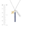 Sterling Silver Best Friends Paper Clip Chain Charm Necklace