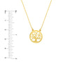 Tree of Life Cutout Adjustable Necklace