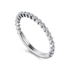 14K White Gold Single Prong Diamond Anniversary Band