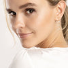 Front to Back 6 Beads White Enamel Earrings