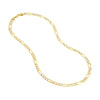 5.8mm Two-Tone Pave Figaro Chain with Lobster Lock
