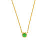 3mm Tsavorite Stone Bezel Necklace