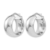 Sterling Silver Rhodium-plated Hoop Earrings