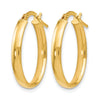 14K Polished Oval Hoop Earrings
