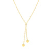 High Polished Heart Adjustable Lariat Necklace