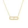 Diamond Paper Clip Element Necklace