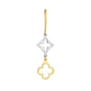 Two-Tone Dangle Flower Duo Earrings on Fish Hook