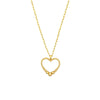 Graduated Beaded Heart Pendant Necklace