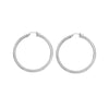 3mm x 25mm Polished Hoop Earrings