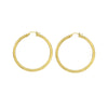 3mm x 25mm Polished Hoop Earrings