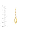 Two-tone Double Marquise Drop Earrings