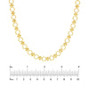Alternating Round Link and Beaded Bar Necklace