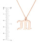 Gothic Initial Pendant Necklace