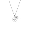 Sterling Silver Hope Disk-Wings Necklace