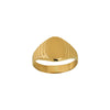 Engravable Oval Textured Signet Ring