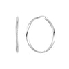Oval D/C Twist Hoop Earrings