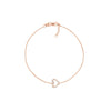 Sideways Mini CZ Heart Adjustable Bracelet