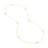 Sterling Silver Marquise Station Long Necklace