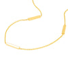 White Enamel Alternating Bar Anklet