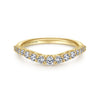 Curved-14K Yellow Gold Diamond Anniversary Band