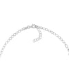 Sterling Silver Blue CZ Stations on Chain Adjustable Anklet