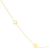 Open Circle Stations Adjustable Necklace