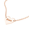 Plated Sterling Silver Polished Heart Necklace
