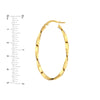 Large Oval Twisted Hoop Earrings