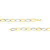 Two-Tone Alternating Open Oval Link Bracelet