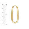 38.3mm Oval Round Hoop Hinged Earrings