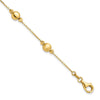 14K D/C Scratch Finish Polished Bracelet