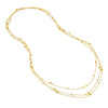 Layered Bead and Marquise Stations Necklace