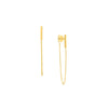 Front to Back Staple Bar Earrings