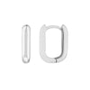 15mm Oblong Polished Mini Hoops